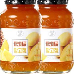 초록원 파인애플망고잼 2kg(1kgx2병)