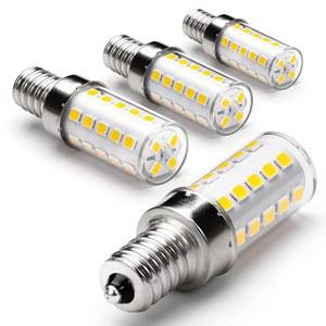 하이파이미 E12 T6 C7 40와트 등가 LED 전구 4000K 내추럴 화이트 450lm 4W 120볼트 소형 베이스 캔델라브라 천장 팬 펜던트 샹들리에 조명 벽 스콘, 비디밍, 4팩