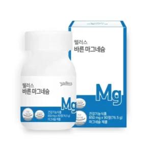 웰러스 고함량 프리미엄 마그네슘850mg 눈떨림 90정, 1개