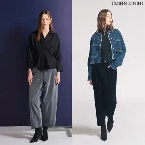 25FW 까이에 아뜰리에 커브드 벨벳 데님 팬츠 1종