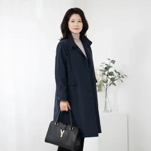 [모슬린]엄마옷 카라 롱 바바리 자켓 JK515496 마담중년여성빅사이즈50대60대70대할머니옷여자