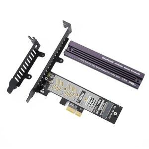 알루미늄 히트싱크 M.2 PCIe 어댑터가 있는 ELUTENG NVMe 어댑터, PCI-Express X1 X4 X8 X16 슬롯 카드 로우 프로파일 브래킷 최대 4TB 지원 2230 2242 2260 2280 SSD
