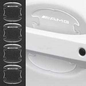 4pcs 투명 자동차 도어 핸들 그릇 보호 필름 메르세데스 벤츠 AMG W204 용 안티 스크래치 스티커