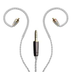 MEZE 오디오 | Rai 시리즈 MMCX 케이블 헤드폰 하이파이 교체 4.4mm 남성용에서 듀얼 커넥터 플러그 실버 도금 업그레이드 밸런스 잭 길이 1.2m/3.9피트