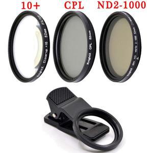 KnightX 가용 전화 카메라 매크로 렌즈 CPL 스타 가변 ND 필터 모든 스마트폰 37mm 49mm 52mm colse up