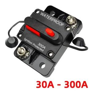 스위치릴레이 30A~300A 12V-48V 회로 차단기 보호 퓨즈 수동 재 트롤링 방수 차량용 보트 80A 100A 200A 25