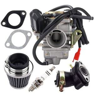 150cc QMJ152/157 QMI152/157 4 스트로크 엔진 스쿠터 ATV 카트 모프드 UTV 휠러 카즈마 바지 킴코 타오타오와 호환되는 GY6 카뷰레터