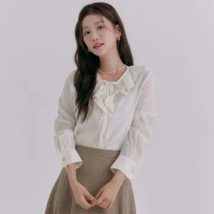 로엠 러플카라 블라우스_RMBLE4TR13