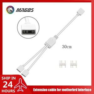 DIY 흰색 마더보드 RGB 분배기 케이블 5V 3Pin 동기화 허브 전송 연장 MB ASUS MSI GIGYTE 용 1-4 가지 방