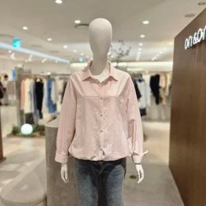 온앤온 카라넥 밑단 스트링 블라우스 NJW5AB711 279752