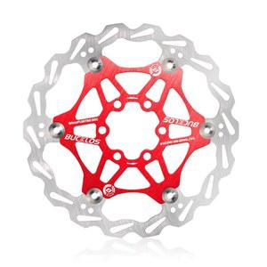 버클로스 160mm 180mm 203mm 플로팅 디스크 브레이크 로터, 6PC 볼트가 장착된 스테인리스 스틸 MTB 초경량 로터 핏 산악 자전거 로드 바이크 BMX 블랙 레드