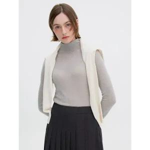 [올리브데올리브](광주신세계)[On-line exclusive] 시스루 골지 목폴라 티셔츠 OH4WE987