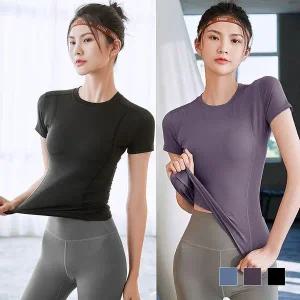 [하프클럽/]요가 필라테스 반팔상의 OD-220504