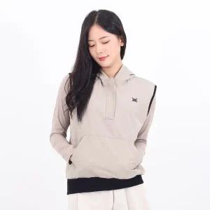 [하프클럽/]후드 반집업 바람막이 조끼