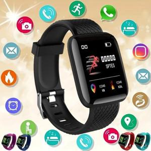 남성 여성 다기능 스마트 시계  메시지 알림 음악 제어 스포츠 단계 칼로리 D13 Smartwatch 알람 116Plus