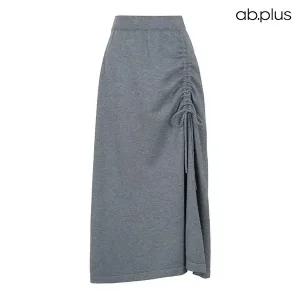 [ab.plus] 사이드 셔링 니트 롱 스커트 (LSZ4MS32A)