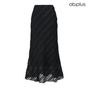 [ab.plus] 플레어 롱 레이스 스커트 (LSZ3MS32A)