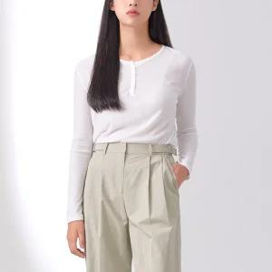 [미쏘] 단추디테일 긴팔 티셔츠 (MIWLWC827A-T)