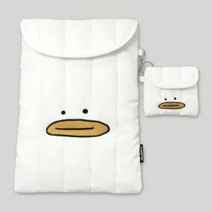 몽댕 Kim Bba Duck ipad pouch- 크림 김빠덕 아이패드 노트