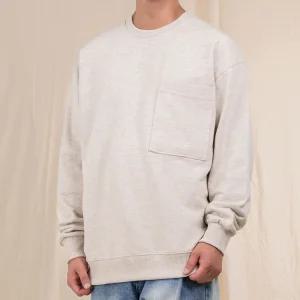 엘라모 쭈리 베이직 무지 포켓 오버핏 맨투맨