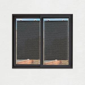 롤 블라인드 창문 방염 암막스크린 도트블랙 37X125cm 블라인드 암막블라인드