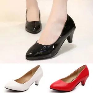 펌프스 에나멜 하이힐 여성구두 힐 6.0cm P998