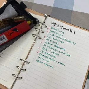 [셀러에이드]6공 A5 다이어리 투두리스트 속지