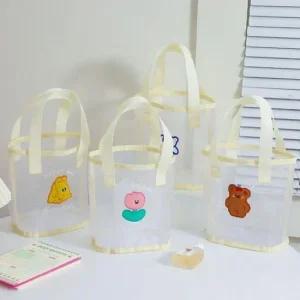 비치백 여름 바캉스 가방 수영장 메쉬백 여름가방 물놀이가방 가벼운가방 비치가방 투명비치백