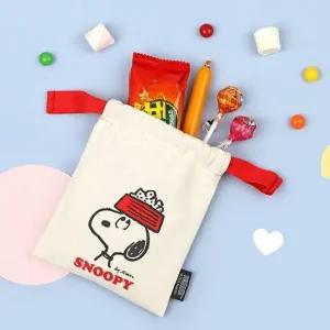스누피 스트링 파우치 아이보리 소 플래너