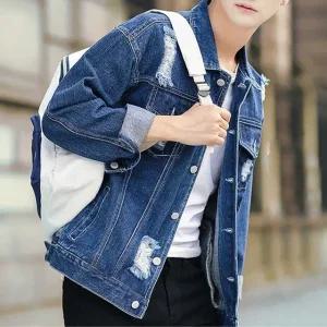 공항 패션 여행 룩 간절기 빈티지 청 자켓 데님 코디 (WFJY2CO)