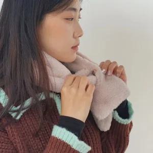 페이크퍼 미니 목도리 머플러 베이지 (WFJY2WF)