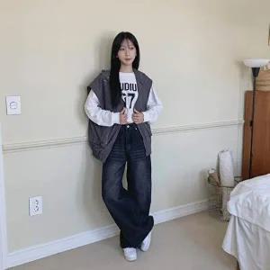 [신상오픈런]|CMJ6749|여성용 심플 컬러 빅포켓 후드 바람막이 조끼