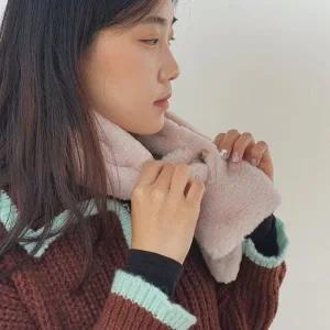 페이크퍼 미니 목도리 머플러 베이지 (WFJY2WF)