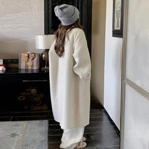 코트 캐주얼 소프트 아이보리 데일리 러블리 오버핏
