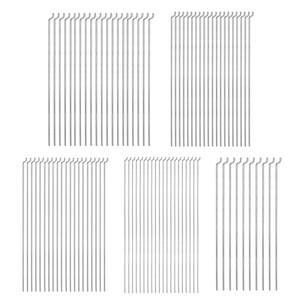 Uxcell 20pcs 1.2mm 직경 강철 Z 유형 당김/푸시로드 부품 길이 120/140/180/210/260mm RC 비행기 보트 교