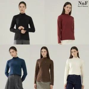 [신세계라이브쇼핑][시크릿특가] NNF 여성 모크넥 티셔츠 5종 (NWH-5)