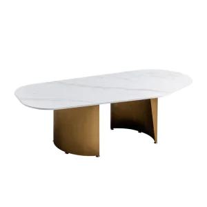 거실 쇼파 테이블 모던 인테리어 원형 대리석 TV 좌탁 테이블(골드) - 1.2mx60cm