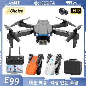 드론 E99 프로 전문 콥터 듀얼 카메라 원격 장애물 회피 RC 헬리 제어 장난감