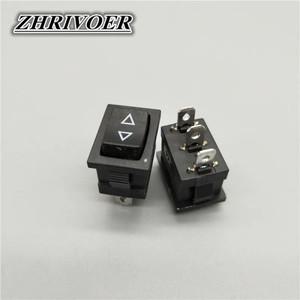 5Pcs KCD1 15x21mm 3pin 로커 스위치 전원 10A/125V 화살표 셀프 리셋/순간 푸시 버튼