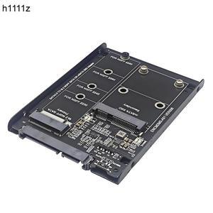 [보호보관용]SSD 케이스 인클로저 M2 SATA + to 어댑터 라이저 카드 보드, 금속 소켓 지지대 6GB 2.5 인치