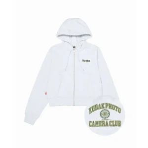 코닥 KODAK 카메라클럽 세미크롭 후드 집업 우먼 WHITE MELANGE K4122LFT22WMG 153221