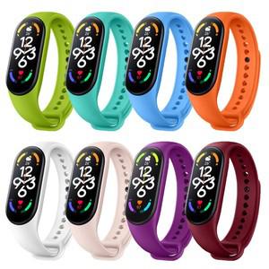 Xiaomi Mi Band 5 4 3 6 7 용 스트랩 nfc 컬러 스포츠 실리콘 팔찌 교체