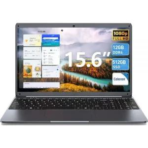 Naclud 15.6인치 노트북 컴퓨터 셀러론 N5095A 프로세서 윈도우 11 노트북 DDR4 12GB SSD 512GB 1920x1080