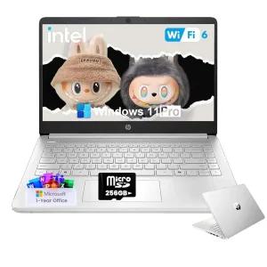 HP 2025 학생 비즈니스 노트북 컴퓨터 1년 오피스 365 16GB RAM 128GB UFS 256GB SD 카드 Ai Copilot 인텔