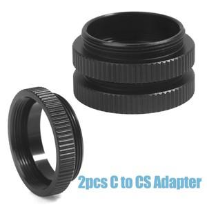 익스텐션 튜브 어댑터 C-CS 마운트 CCTV 렌즈용 스페이서 링 C-MOUNT 5mm 2 개