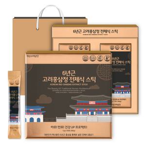 개성고려삼인 6년근 고려 홍삼정 전체식 홍삼 스틱 12g 30포