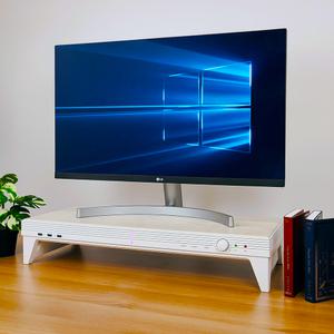 수아드 스마트 컴퓨터 모니터 받침대 무선충전 블루투스 스피커 UV살균 USB 3.0