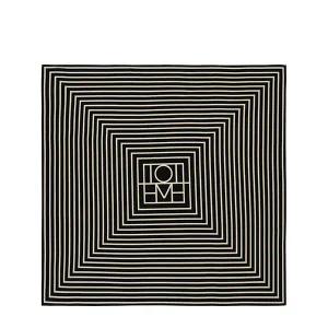 토템 25FW 블랙 시그니처 모노그램 실크 스카프 222 852 800 200