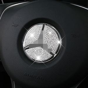 벤츠 S클래스 W222 스티어링 휠 핸들 로고 엠블럼 커버-크리스탈