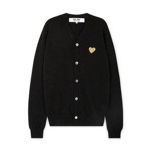 [꼼데가르송] 남성 하트 와펜 블랙 가디건 AZ N050 051 1